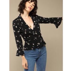 ROUJE Yves Wrap Top Size 34